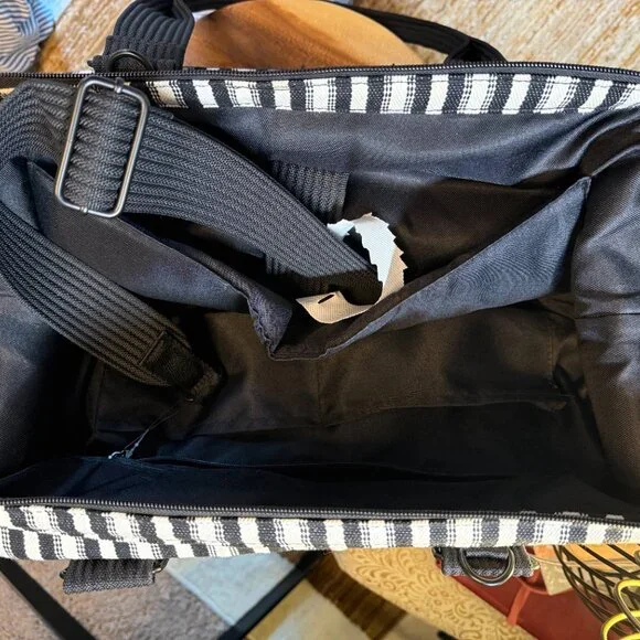 BEIS Mini Weekender – Black Stripe | NWT Limited Edition, Sold Out - Picture 12 of 15